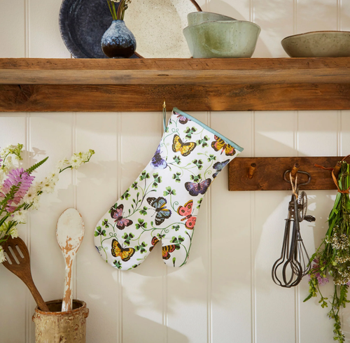 Guanto cucina cotone farfalle colorate Butterfly Grove