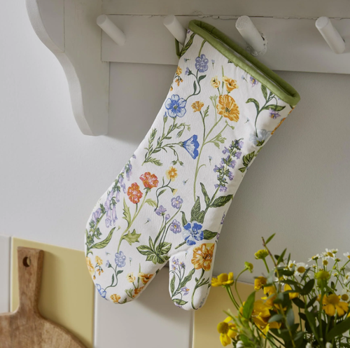 Guanto cucina cotone fiori Cottage Garden