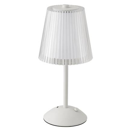Lampada led soft touch metallo bianco ricaricabile 29h
