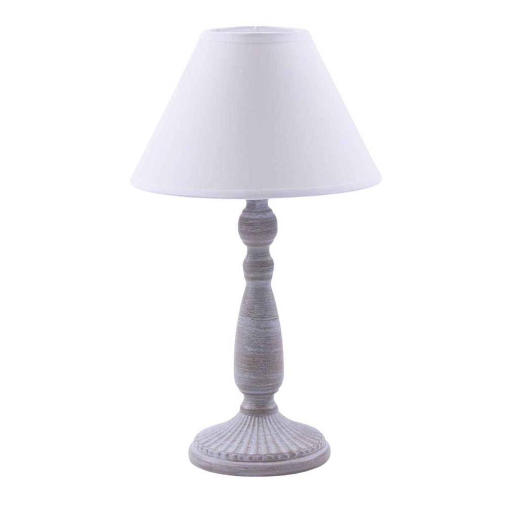 Lampada tavolo metallo grigio base lavorata a raggi 34h