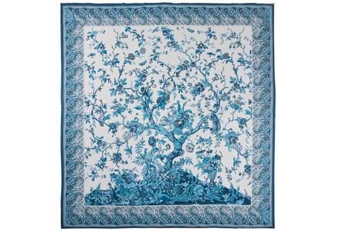 Mezzero telo arredo Olimpo albero della vita azzurro 250x260