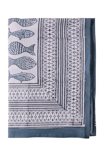 Mezzero telo arredo Pesci blu cotone 270x270