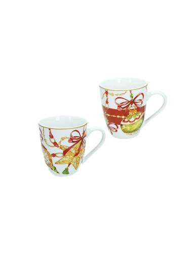 Mug Gioco di Luci porcellana natale set 2 pz