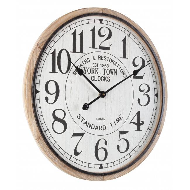 Orogio in legno con quadrante bianco York Town Clocks