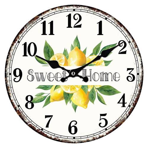 Orologio legno parete Limoni 34cm