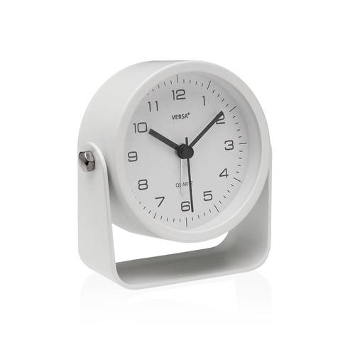 Orologio sveglia da tavolo base orientabile bianca 10x10h