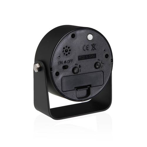 Orologio sveglia da tavolo base orientabile nera 10x10h