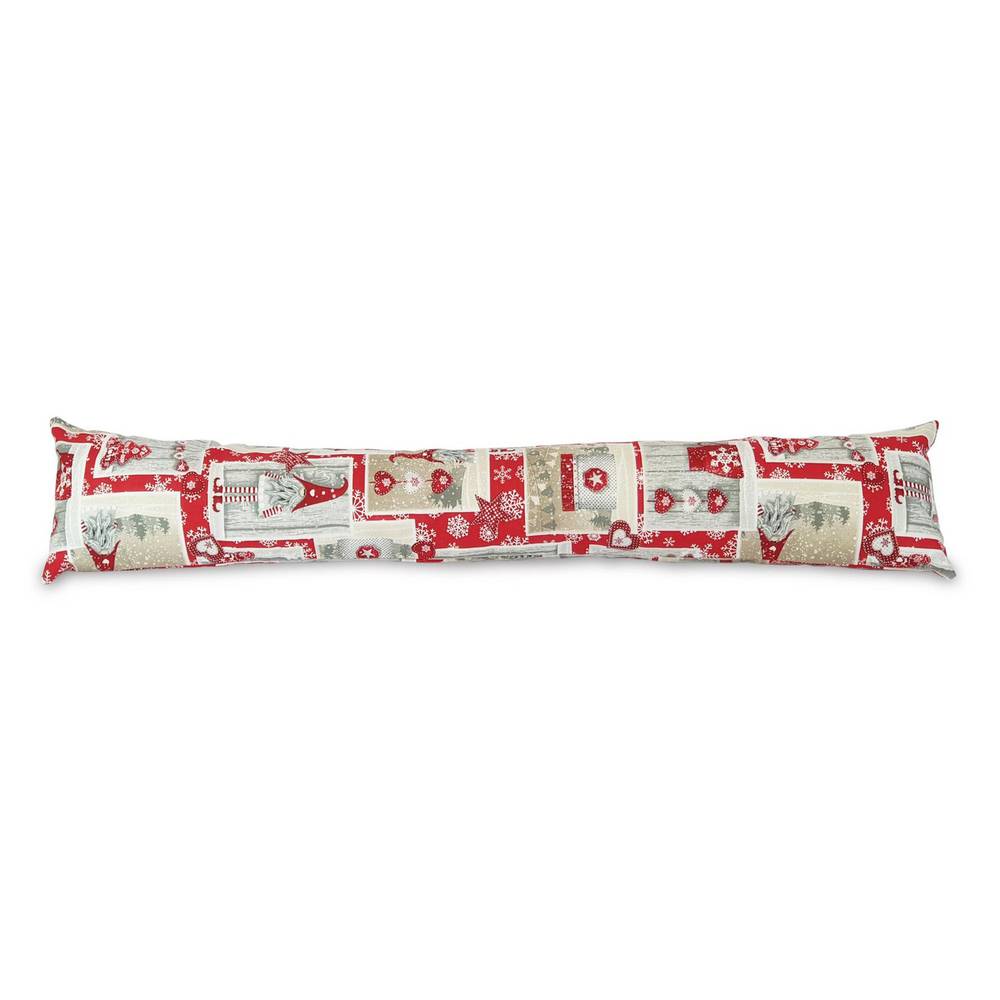 Paraspifferi cotone elfi e cuori rosso country 80cm