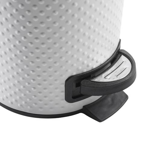 Pattumiera dotty metallo bianco con pedale