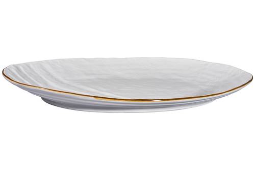 Piatto ovale bianco porcellana 40x28 collezione mediterraneo