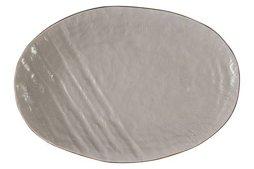 Piatto ovale fango porcellana 40x28 collezione mediterraneo