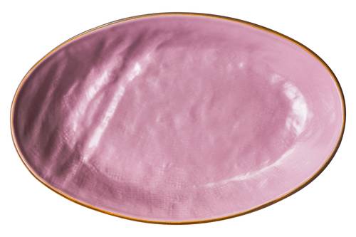 Piatto ovale piccolo rosa 26x13 collezione mediterraneo