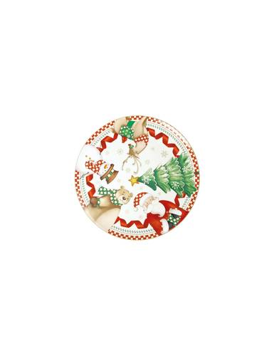 Piatto panettone Racconti di Natale porcellana cm30