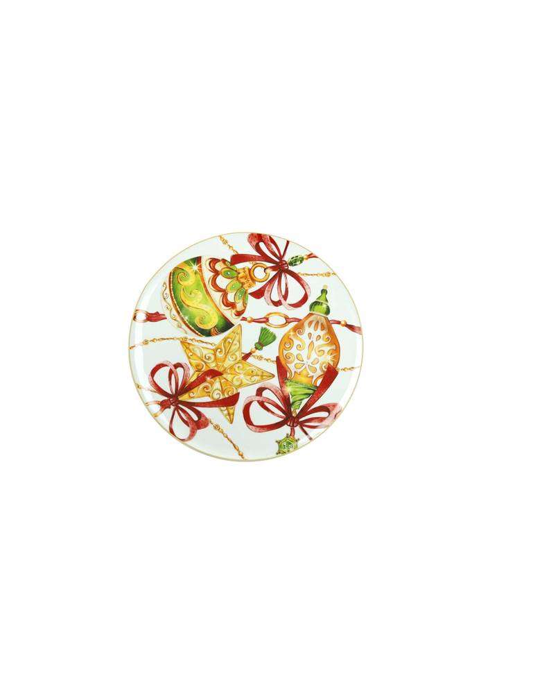 Piatto portata natale Gioco di Luci porcellana cm 30