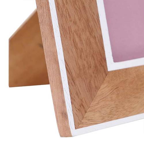 Portafoto legno mango naturale profilo bianco 10x15