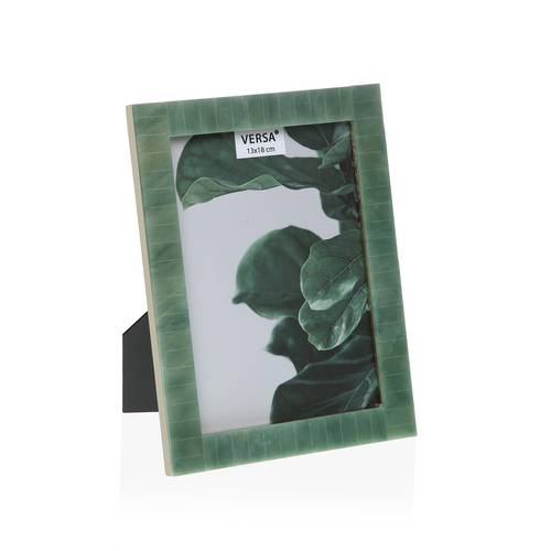 Portafoto madreperla verde e legno 13x18