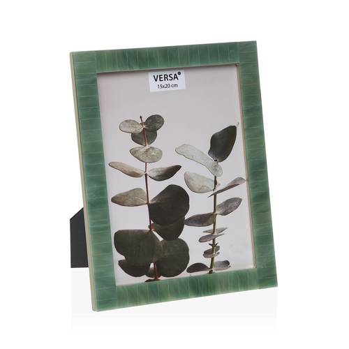 Portafoto madreperla verde e legno 15x20