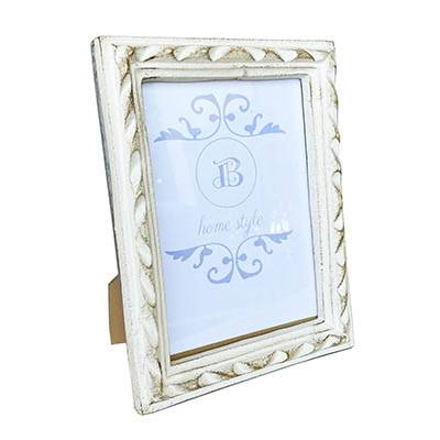 Portafoto vintage avorio cordonato legno 13x18