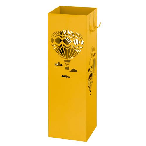 Portaombrelli mongolfiere metallo giallo quadrato