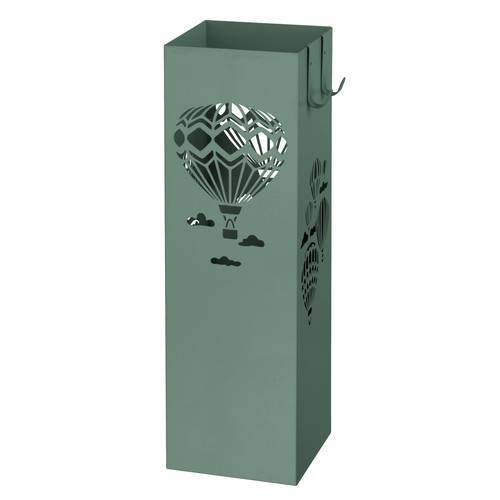 Portaombrelli mongolfiere metallo verde quadrato