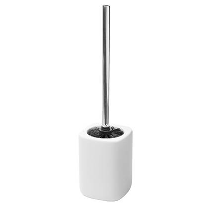 Portascopino da bagno modern ceramica bianca