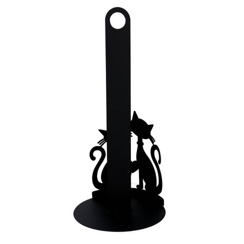 Portascottex da tavolo coppia gatti metallo nero