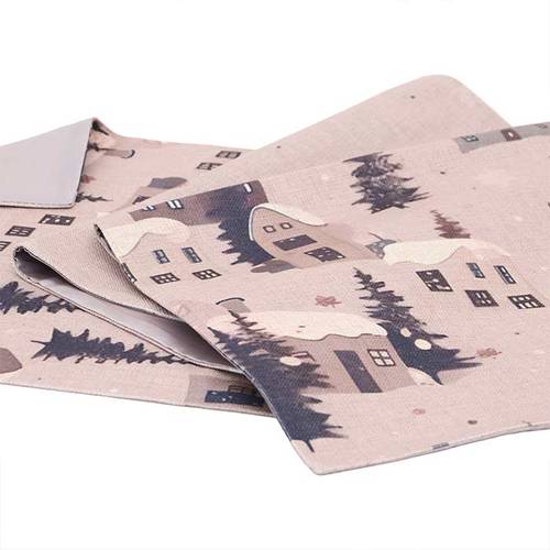 Runner da tavolo Mountain casette e alberi 45x150