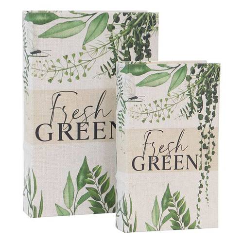 Scatola a libro foglie verdi Fresh Green