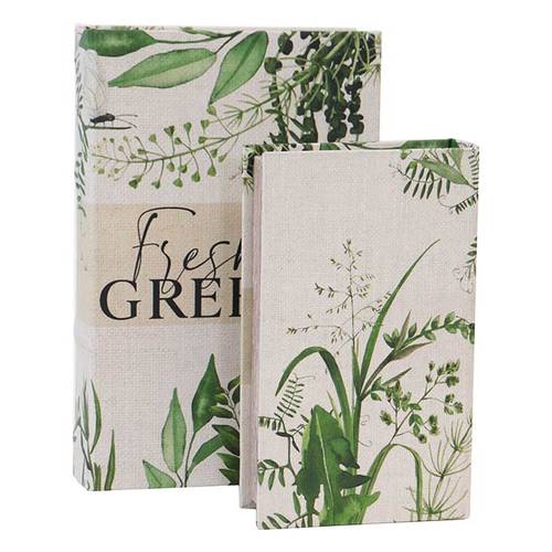 Scatola a libro foglie verdi Fresh Green
