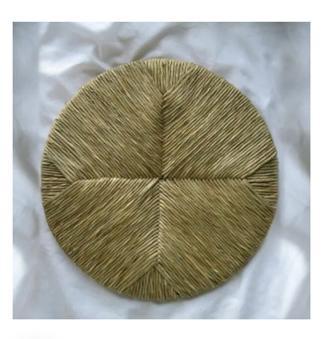 Sedile ricambio sedia vera paglia palustre tondo 41 cm