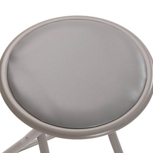 Sgabello metallo grigio pieghevole 45h