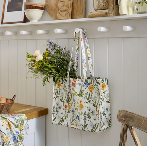 Shopping bag Fiori Cottage Garden pvc medium manici lunghi
