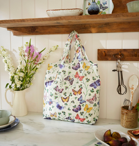 Shopping bag pieghevole farfalle colorate Butterfly Grove