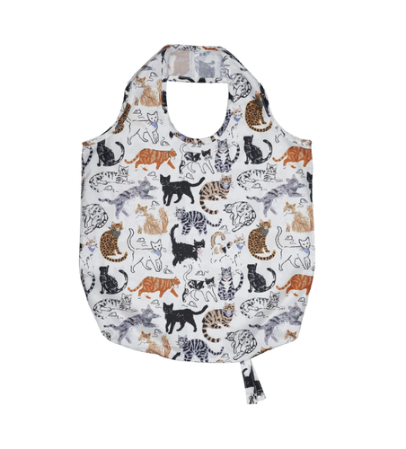 Shopping bag pieghevole gatti Feline Friends