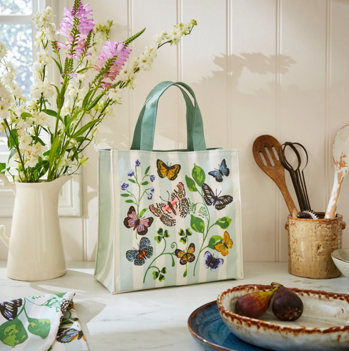 Shopping bag pvc small farfalle colorate Butterfly Grow