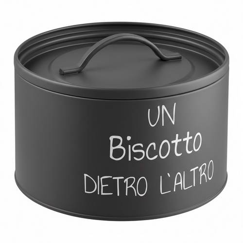 Smoke scatola biscotti metallo antracite ermetica