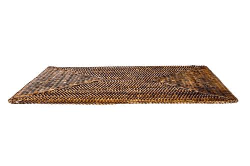 Sottopiatto Myanmar rettangolare rattan noce