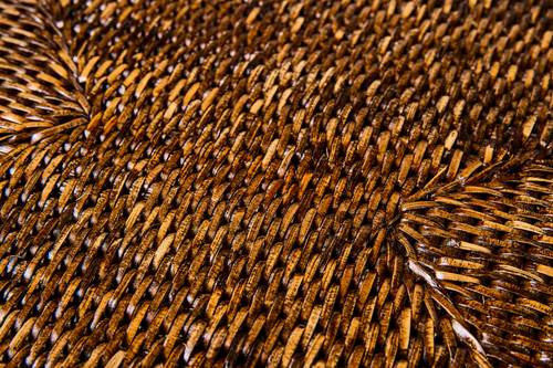 Sottopiatto Myanmar rettangolare rattan noce