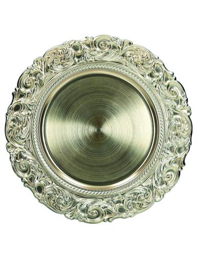 Sottopiatto oro champagne barocco pp 35cm
