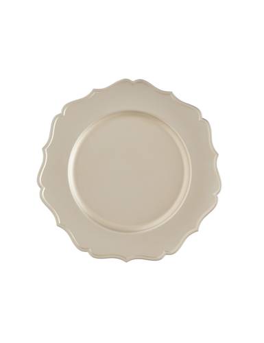 Sottopiatto oro champagne smerlato pp 33 cm