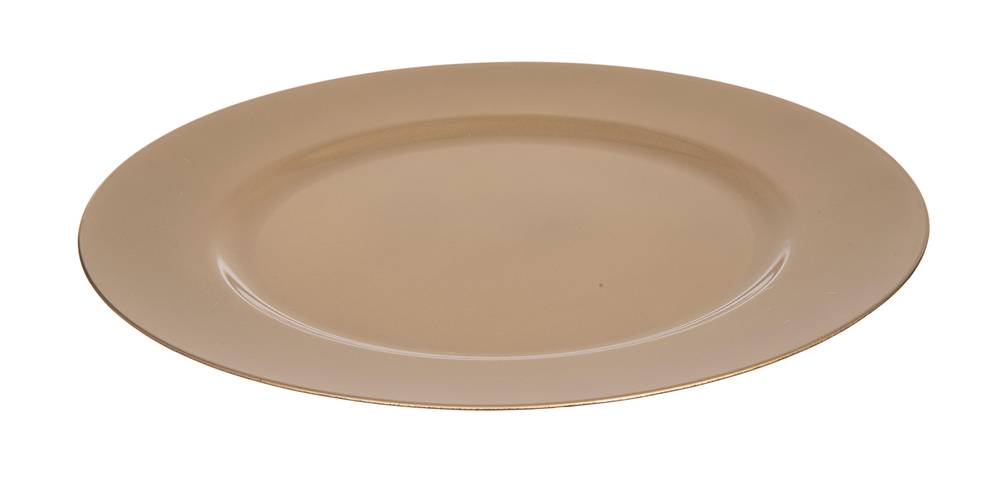 Sottopiatto oro liscio bordo con bordo in pp 33cm