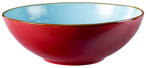 Spaghettiera rossa porcellana collezione mediterraneo