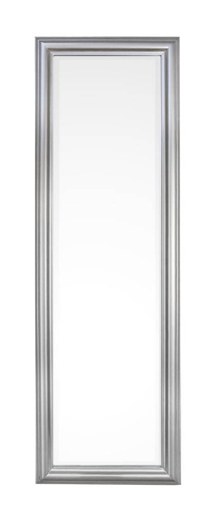 Specchio argento cornice liscia legno 42x132h