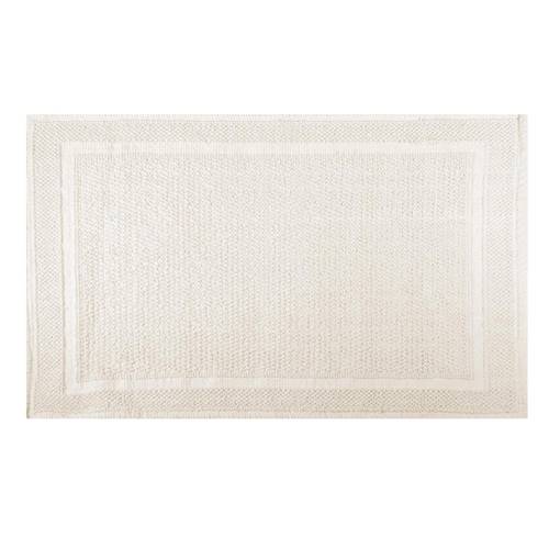 Tappeto bagno cotone nodi avorio 50x80