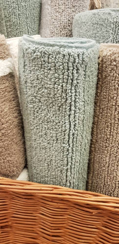 Tappeto Cucina Bagno Puro Cotone Morbido Assorbente Tessuto Intrecciato a Mano Verde 50x80 cm | Leroy Merlin