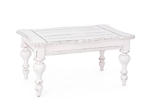 Tavolino salotto legno bianco provenza 90x60