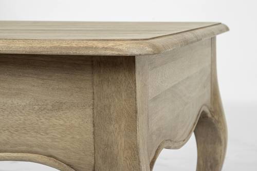 Tavolino salotto legno mango naturale con cassetto 110x55