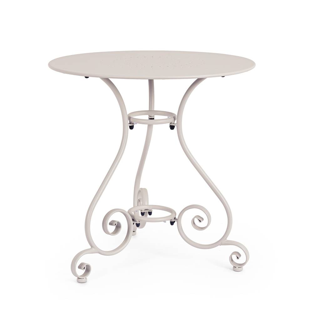 Tavolo tondo ferro grigio romantique cm 70 da giardino