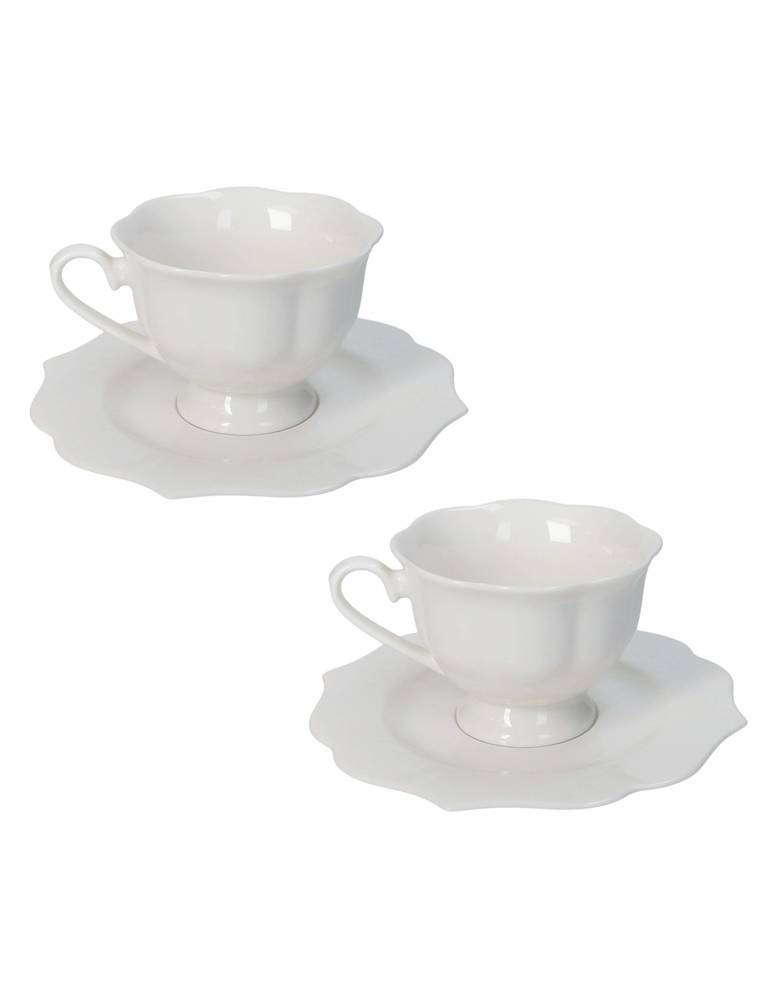 Tazza the Queen porcellana bianca con piattino 2pz