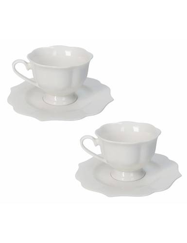 Tazza the Queen porcellana bianca con piattino 2pz